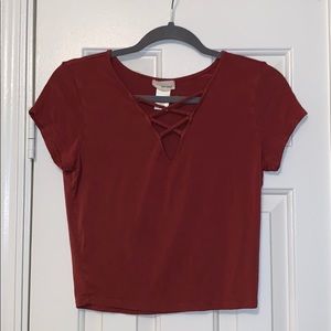 Short sleeve crop top